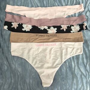 Tommy Hilfiger/ Vin Camuto Women's Thong Panties - Pink, Black, Tan, Cream